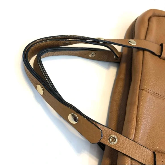 NWT Halston Heritage Pebble Leather Laptop Satchel. Never Used. Fits Up to 15” - Picture 5 of 12